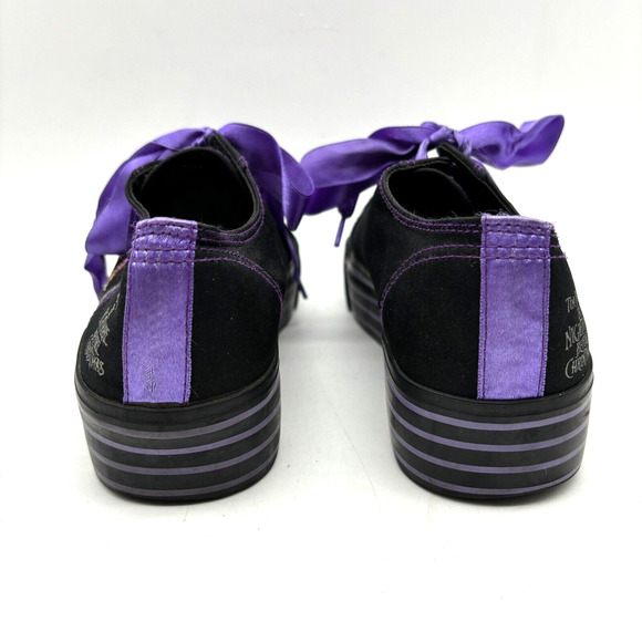 2003 Nightmare Before Christmas 10th Anniversary Black Purple Platform Sneaker 8 - Picture 8 of 16